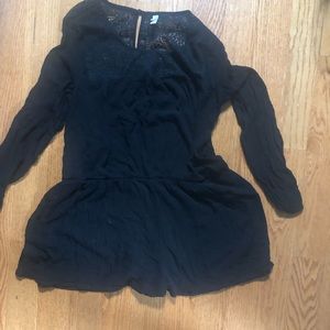 Black Lace detailing Romper